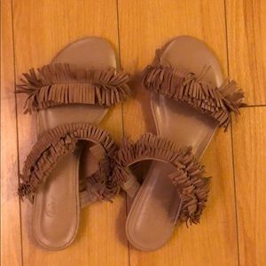 JOIE fringe sandals - worn once!
